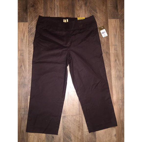 NWT Dana Nue Options Essentials Petites Women's Cropped Pants Size 4P - Picture 1 of 6